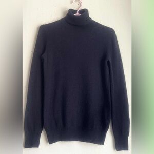 Joe Fresh Women's Classic Black Cashmere Turtleneck Sweater